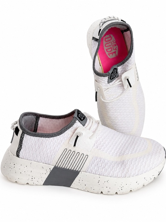 Hey Dude Shoes - HEYDUDE Wendy Stretch Sox White Gray Slip On Shoes Women’s 10 EU 41